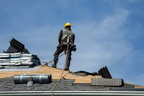 Professional Gutter Installation technician working in Clearwater Beach, FL